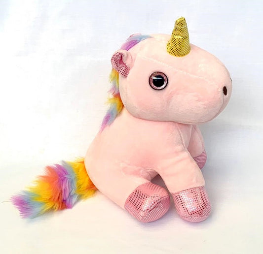 Unicornio de peluche color rosado