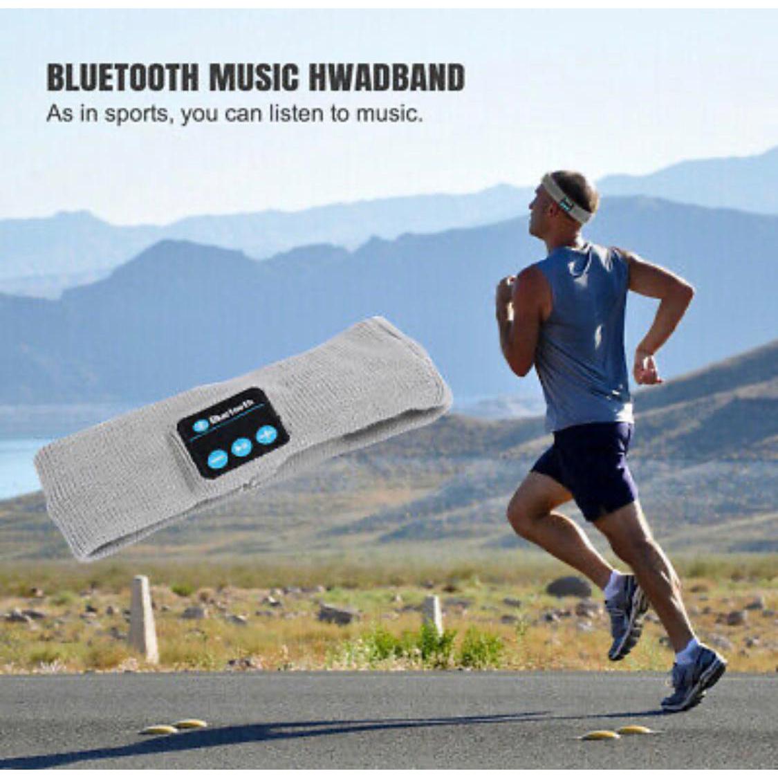 Vincha/Banda para hacer ejercicio con Bluetooth 5.0 - Gris Claro - The Gift Shop Costa Rica