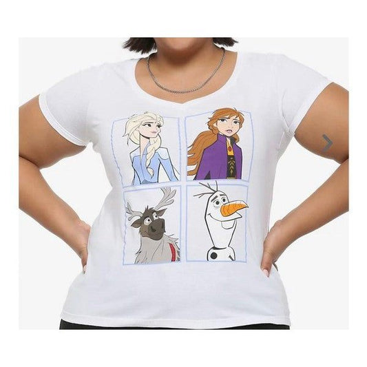 T-Shirt Disney Frozen Personajes Crop top