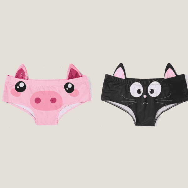 Set de calzones con dibujos animados Gatito Chanchito