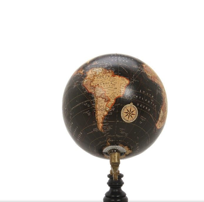 Globo terraqueo decorativo para mesa