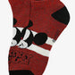 Medias de Mickey Mouse, color rojo con gris.