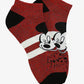 Medias de Mickey Mouse, color rojo con gris.