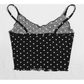 Top de tirantes, color: negro con puntos blancos.