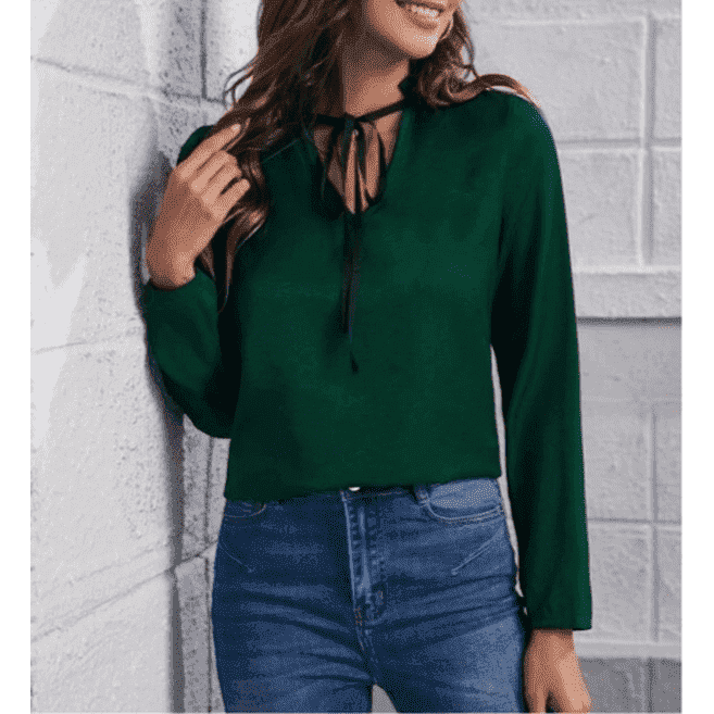SHEIN Blusa con cordón